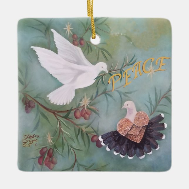 Peace  ceramic ornament (Front)