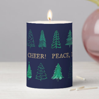 Peace & Cheer Pillar Candle
