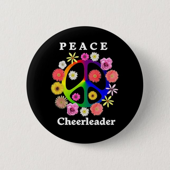 Peace Cheerleader Button (Front)
