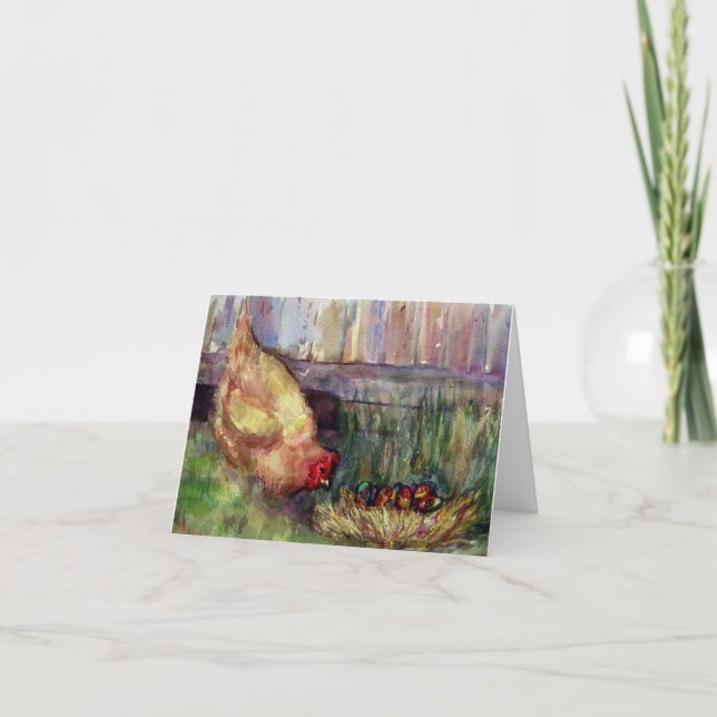 PEACE CHICKEN LETTERPRESS THANK YOU CARD (Front)