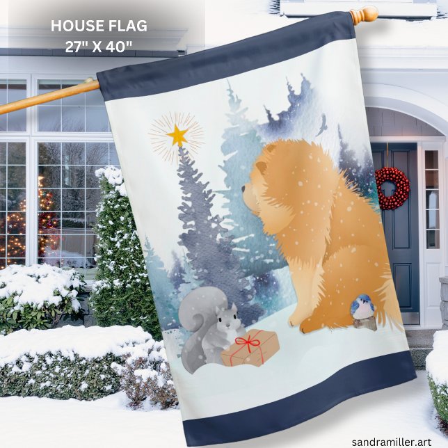 PEACE  Chow dog  holiday house flag (Creator Uploaded)