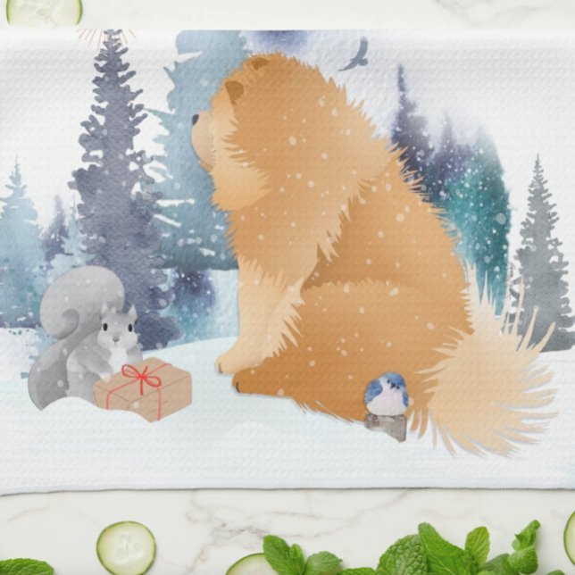 PEACE  Chow dog  holiday  Kitchen Towel (Creator Uploaded)