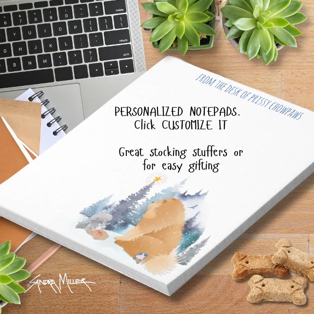 PEACE  Chow dog holiday  personalize text Notepad (Creator Uploaded)