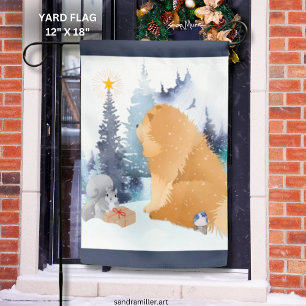 PEACE Chow dog holiday yard flag