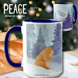 PEACE Chow dog mug - See both sides