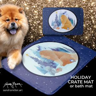 PEACE  Chow holiday crate/bath mat