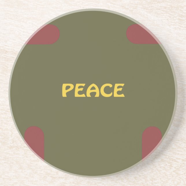 peace, Christmas, caps, Sponaps Connect Through Lo Coaster (Front)