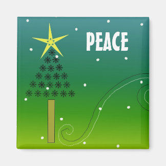 Peace Christmas Tree Magnet