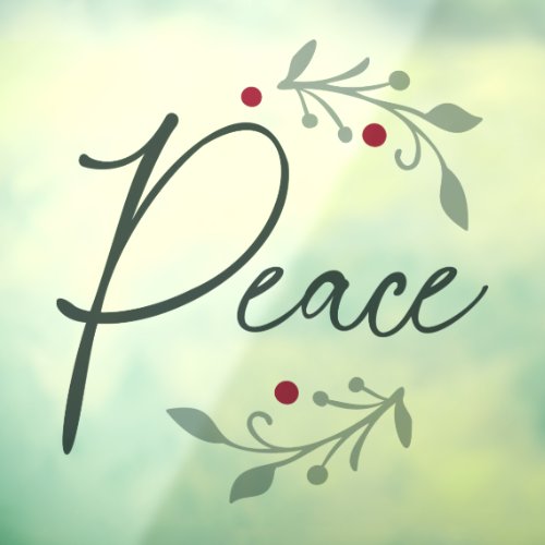 Peace Christmas Window or Wall Cling