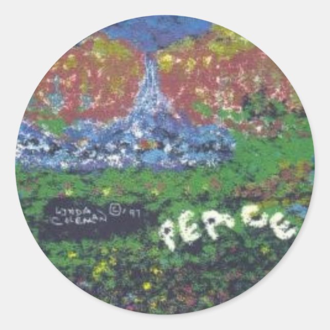 Peace Classic Round Sticker (Front)