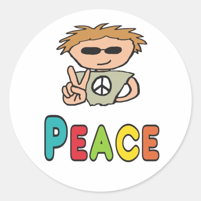 Peace Classic Round Sticker (Front)