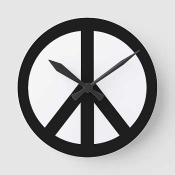 Peace Clock by slowtownemarketplace at Zazzle