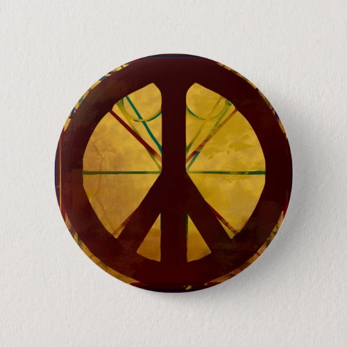Peace Codex Antique Art Button
