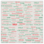 Peace Coexist Happy Merry Christmas Many Languages Fabric