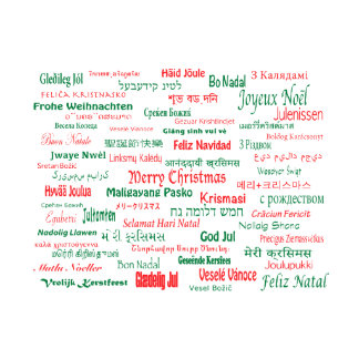Peace Coexist Happy Merry Christmas Many Languages Fabric