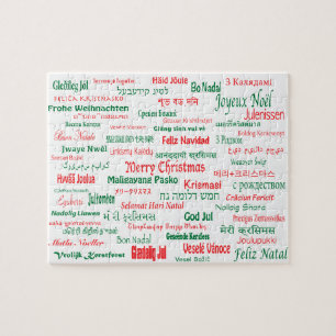 Peace Coexist Happy Merry Christmas Many Languages Jigsaw Puzzle