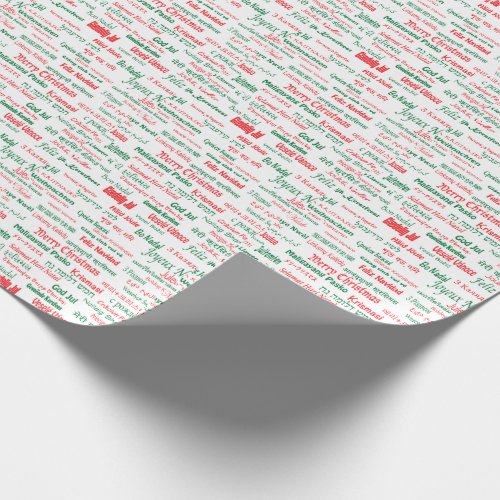 Peace Coexist Happy Merry Christmas Many Languages Wrapping Paper