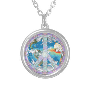 Peace - Coexist Silver Plated Necklace