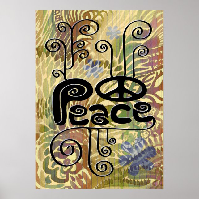 Peace Colorful Abstract Poster (Front)