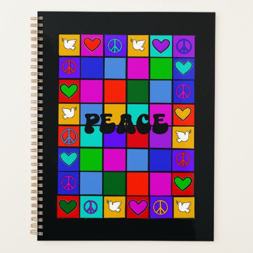 PEACE Colorful Custom Design Planner 85 X 11â