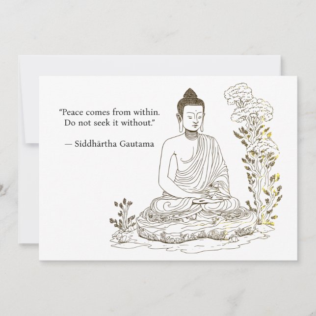 Peace comes from within Buddha  Invitation (Front)