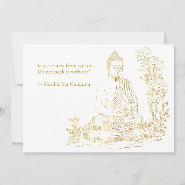 Peace comes from within Buddha  Invitation (Front)