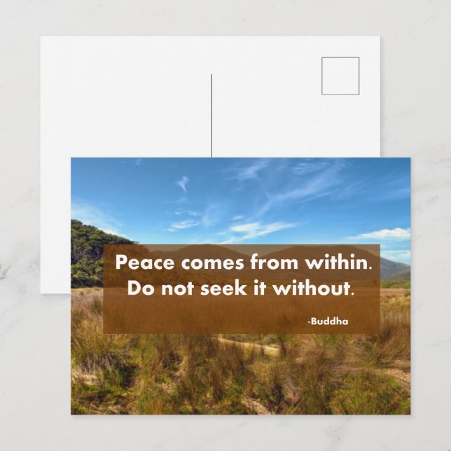 Peace comes from within postcard (Front/Back)