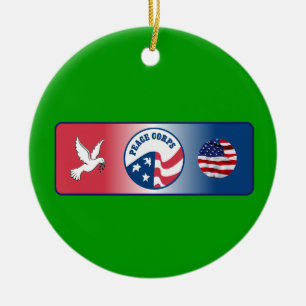 Peace Corps Dove Custom Ceramic Ornament