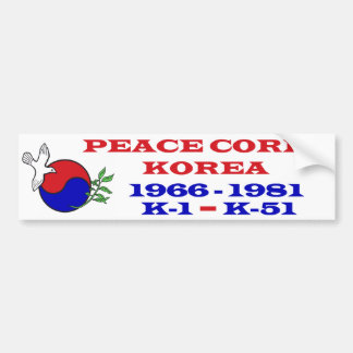 Peace Corps Korea Bumper Sticker