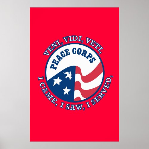 Peace Corps Logo VVV Poster