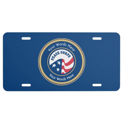 Peace Corps Universal Rope Shield License Plate