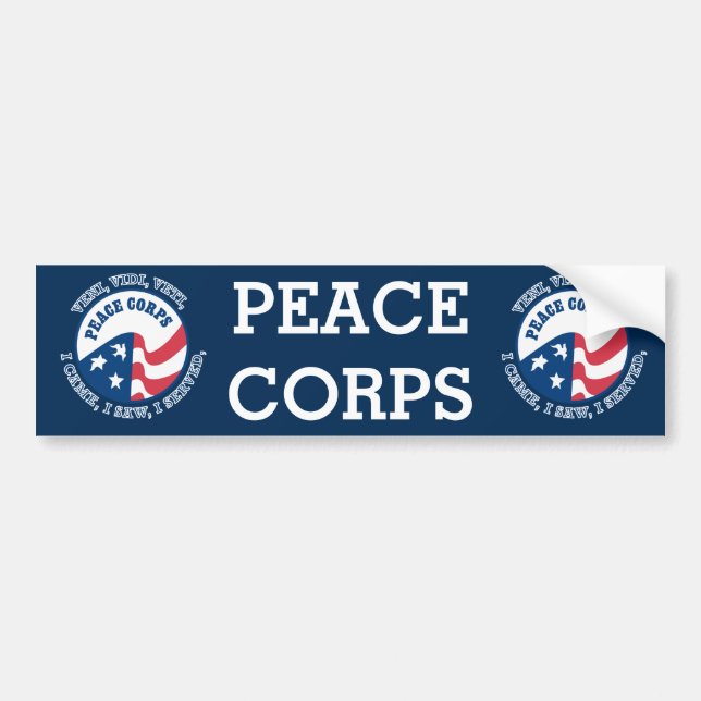 Peace Corps VVV Shield Bumper Sticker (Front)