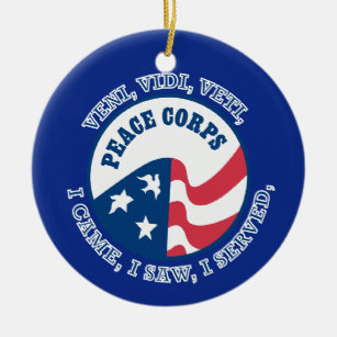 Peace Corps VVV Shield Ceramic Ornament