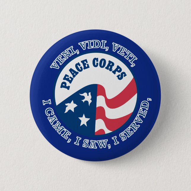 Peace Corps VVV Shield Pinback Button (Front)