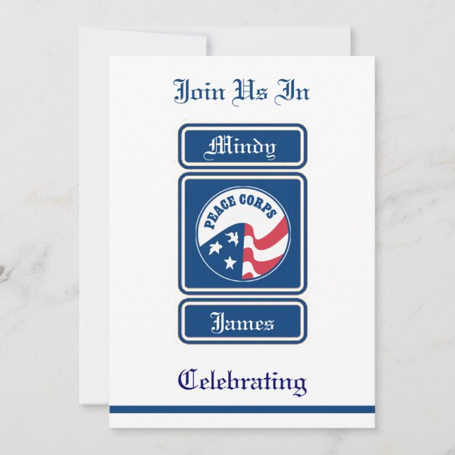 Peace Corps Wedding Invitation (Front)