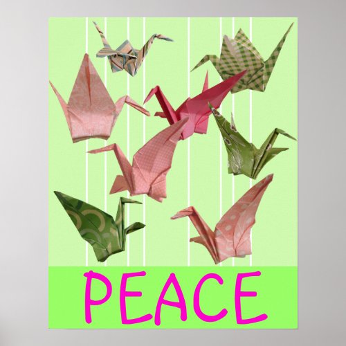 Peace Cranes Poster