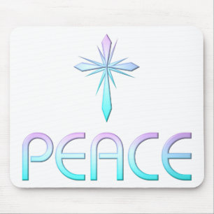 Peace Cross Christian Mouse Pad