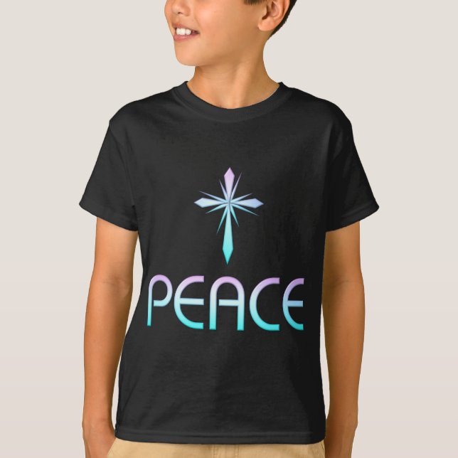 Peace Cross Christian T-Shirt (Front)