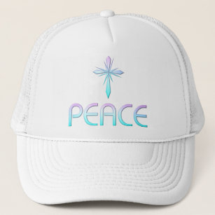 Peace Cross Christian Trucker Hat