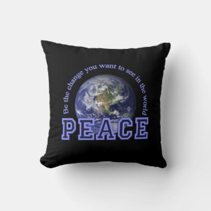 PEACE custom throw pillow