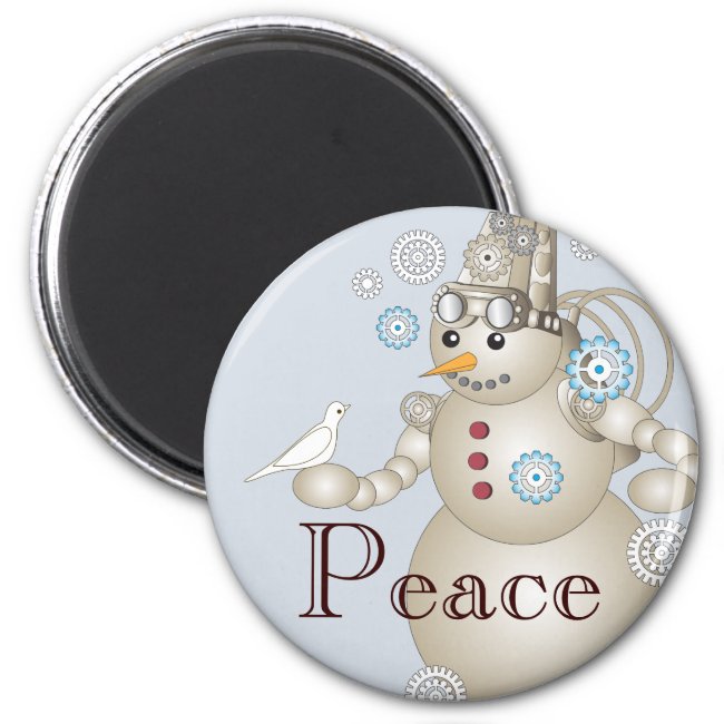 Peace - Cute Steampunk Snowman Christmas Kids
