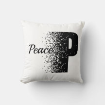 "Peace" Disintegration Effect Throw Pillow 