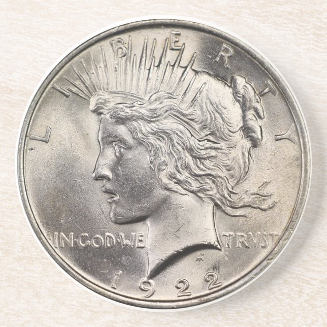 Peace Dollar Coaster (Front)