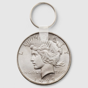 Peace Dollar Keychain