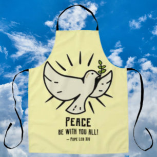 Peace Dove Apron – "Peace Be With You All!"