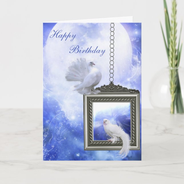 Peace dove Birthday Card (Front)