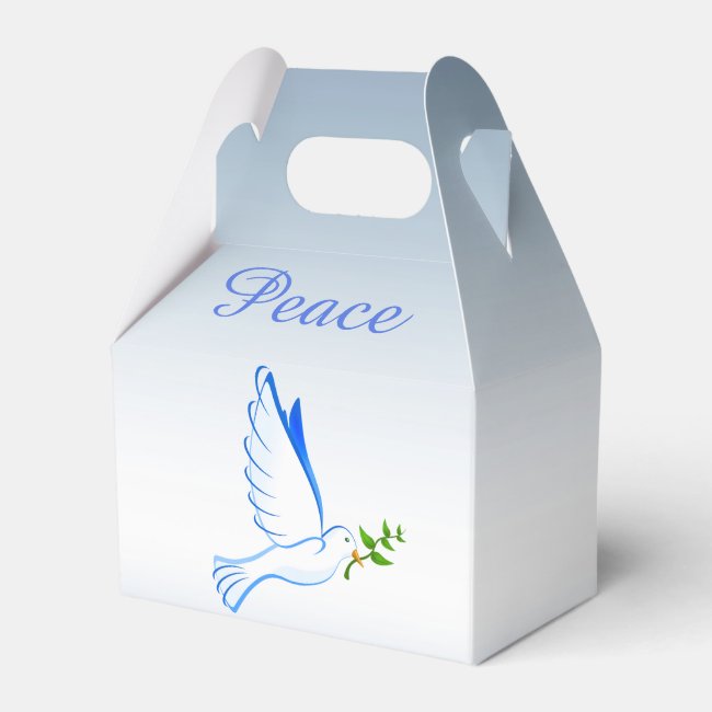 Peace Dove Blue Favor Box