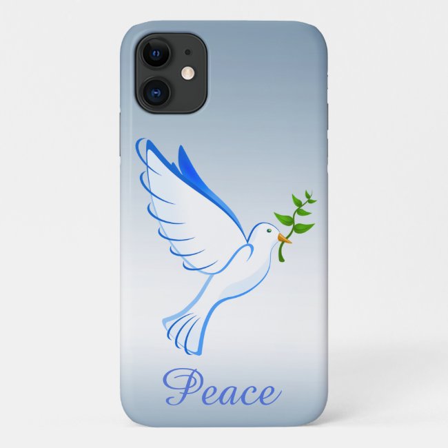 Peace Dove Blue iPhone 11 Case