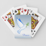 Peace Dove Blue Playing Cards at Zazzle