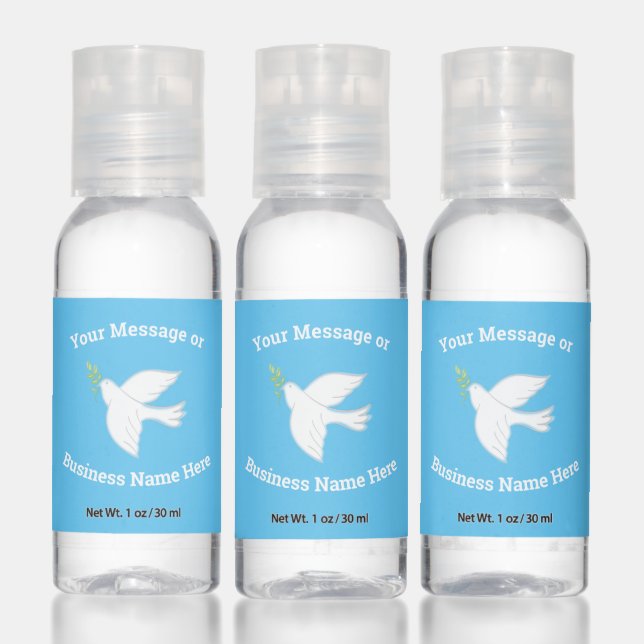 Peace Dove Christian Church Logo Message Name Hand Sanitizer (Set)